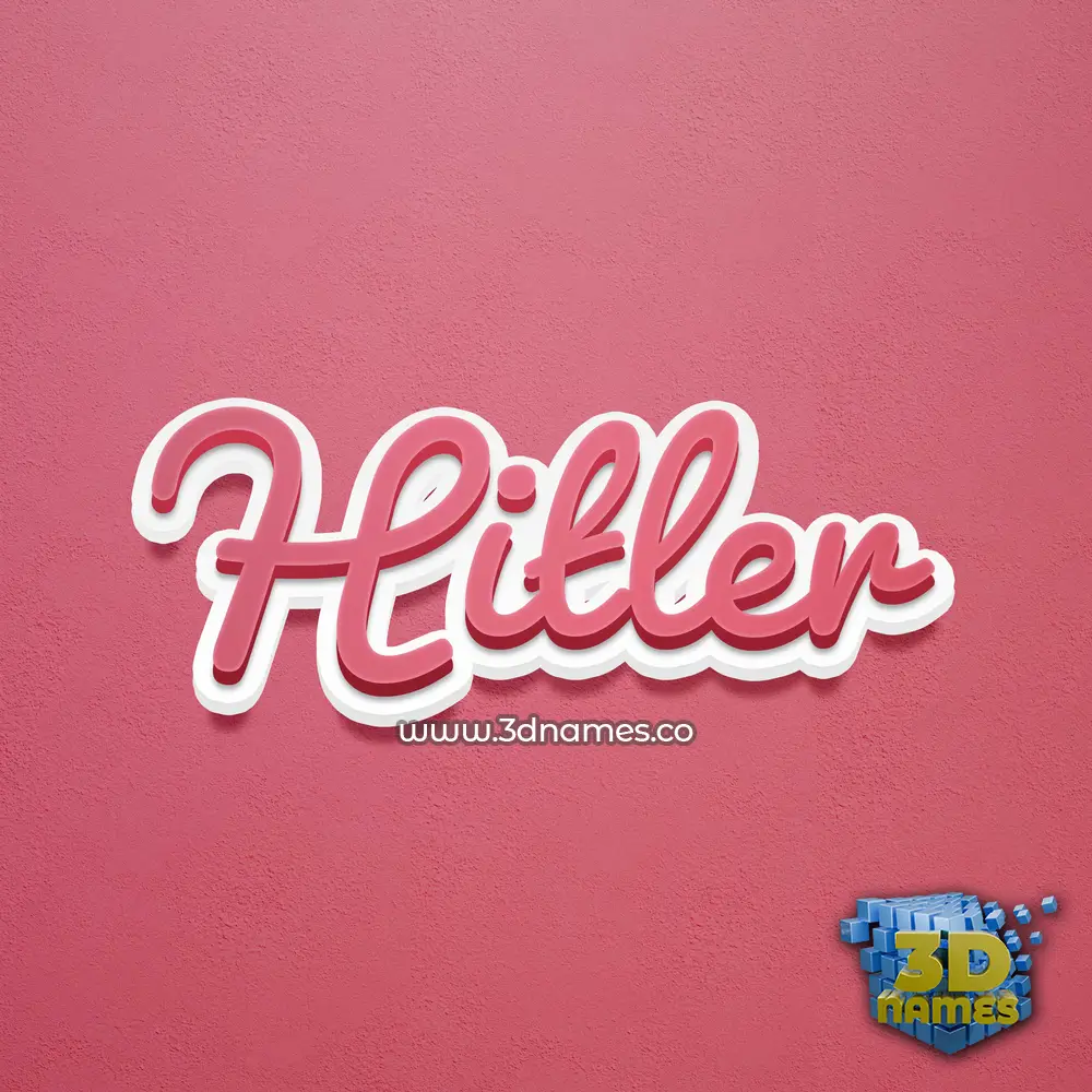 hitler in Red Scribble style - 3D name wallpaper