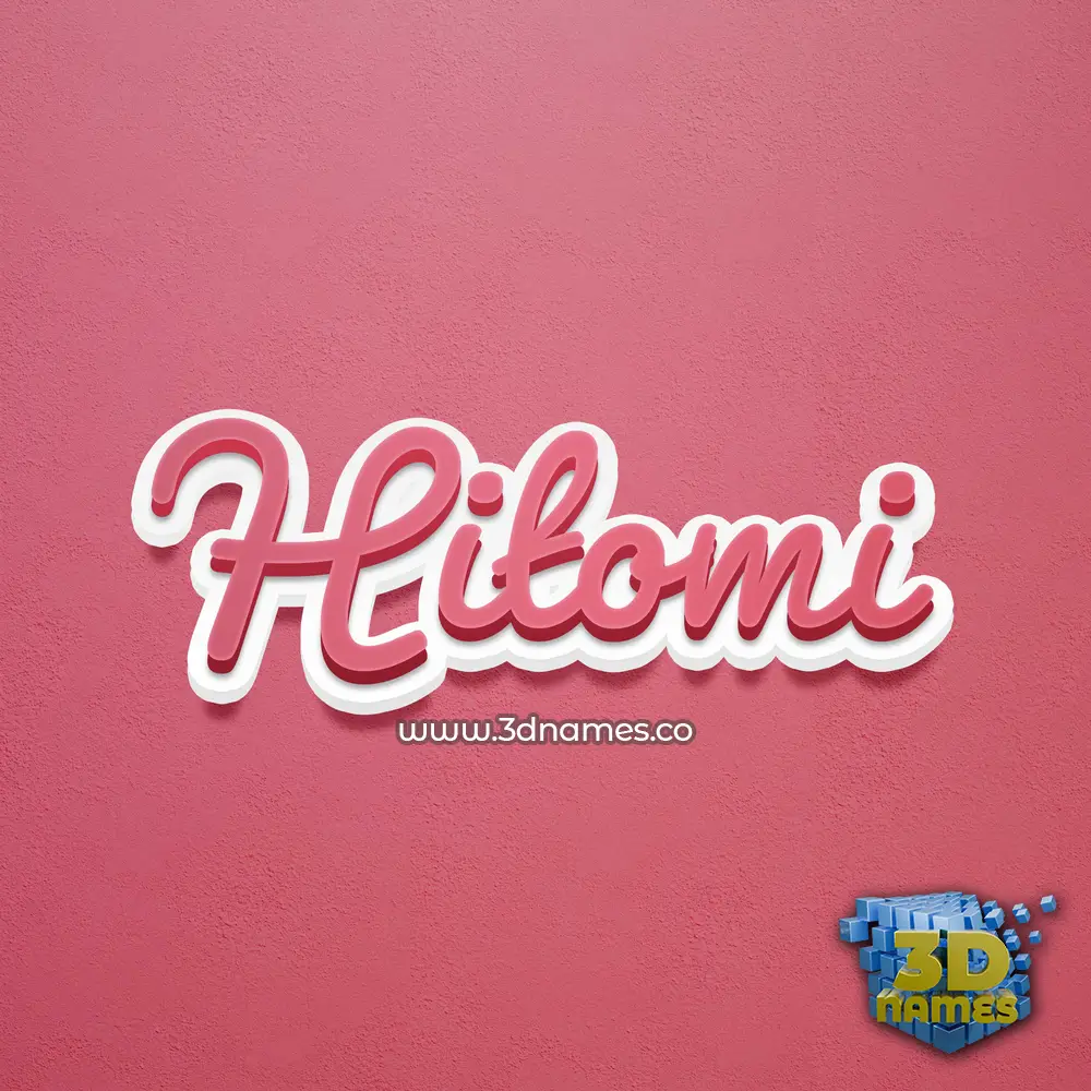 hitomi in Red Scribble style - 3D name wallpaper