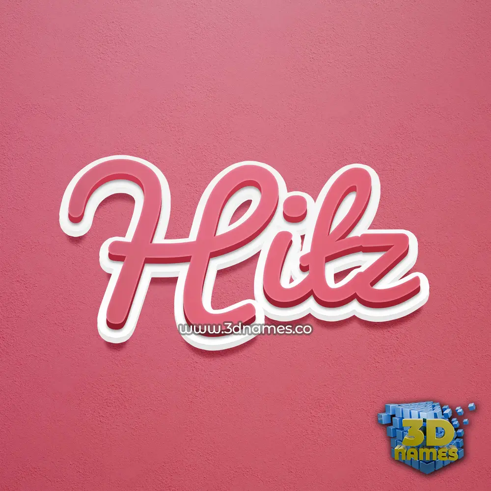 hitz in Red Scribble style - 3D name wallpaper