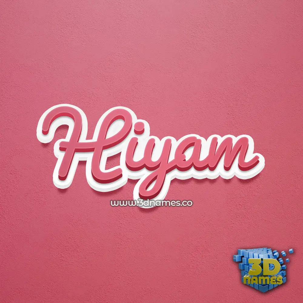 hiyam in Red Scribble style - 3D name wallpaper