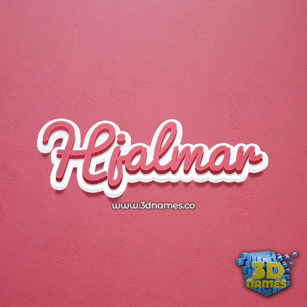 hjalmar in Red Scribble style - 3D name wallpaper
