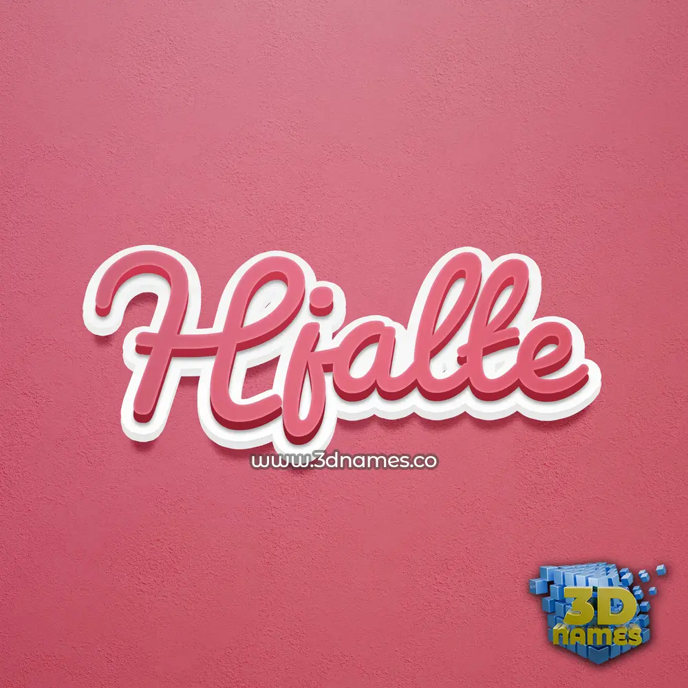 hjalte in Red Scribble style - 3D name wallpaper