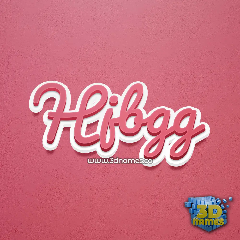hjbgg in Red Scribble style - 3D name wallpaper