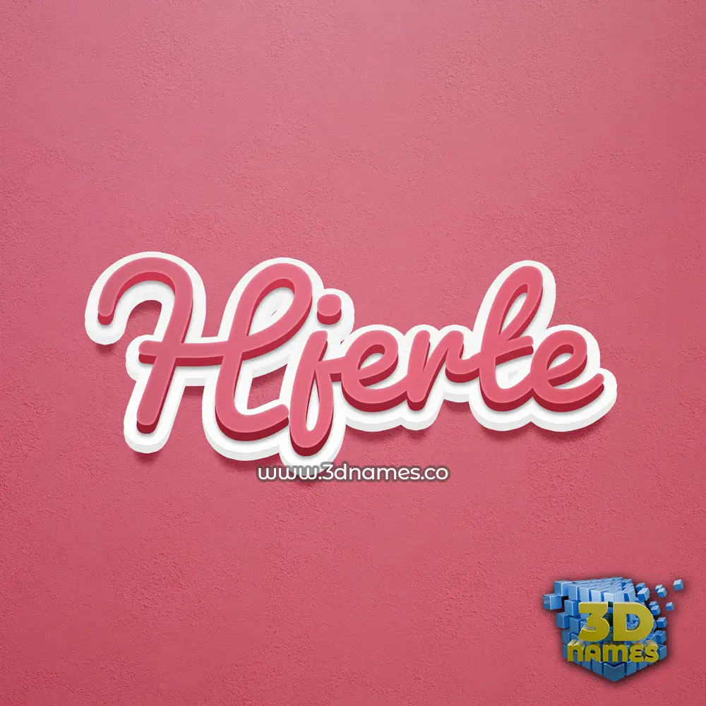 hjerte in Red Scribble style - 3D name wallpaper