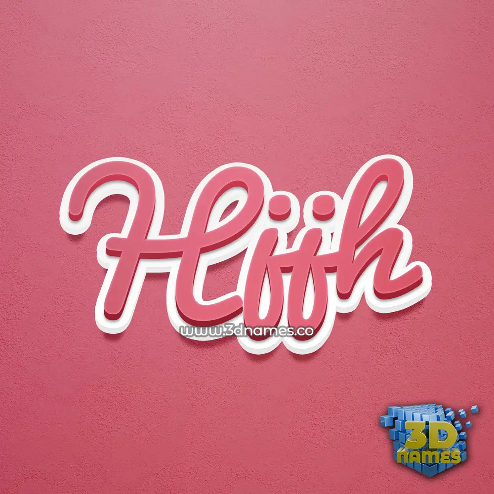hjjh in Red Scribble style - 3D name wallpaper
