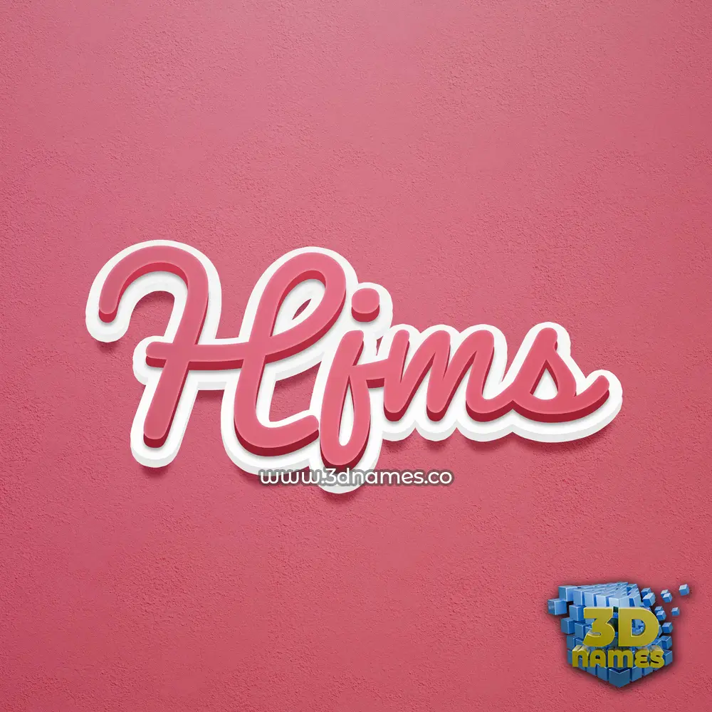 hjms in Red Scribble style - 3D name wallpaper