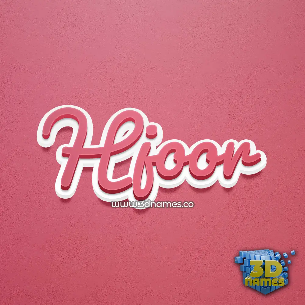hjoor in Red Scribble style - 3D name wallpaper