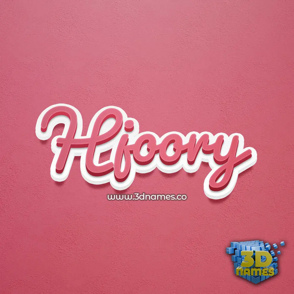 hjoory in Red Scribble style - 3D name wallpaper