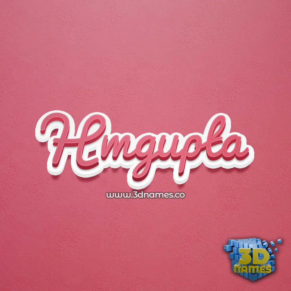 hmgupta in Red Scribble style - 3D name wallpaper