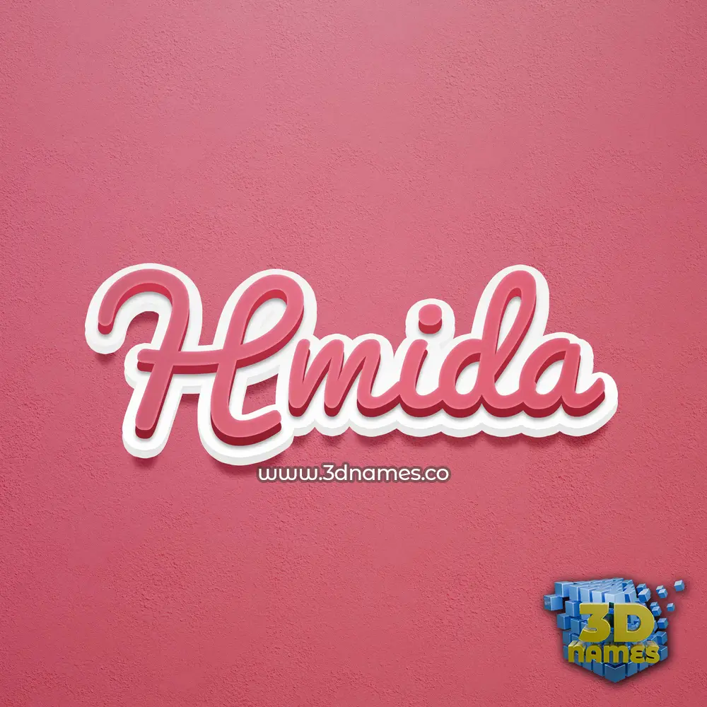 hmida in Red Scribble style - 3D name wallpaper