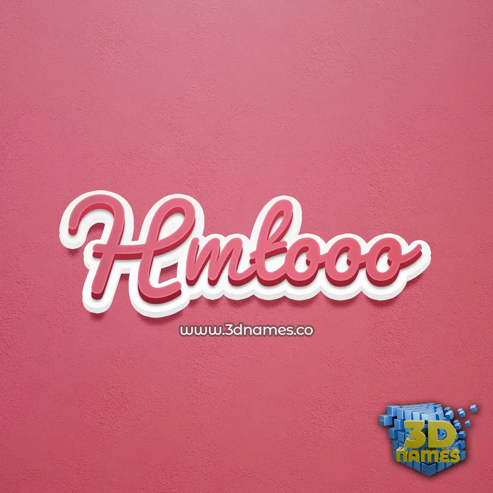 hmtooo in Red Scribble style - 3D name wallpaper