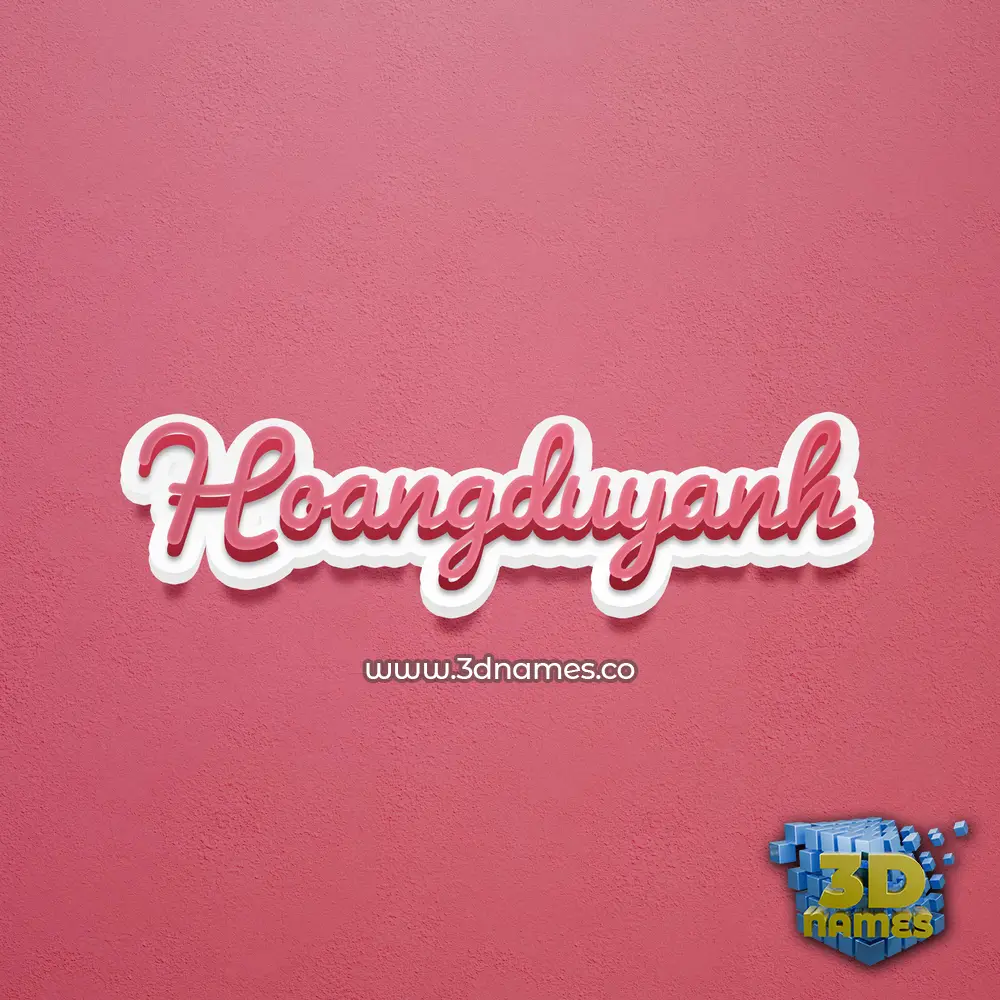 hoangduyanh in Red Scribble style - 3D name wallpaper