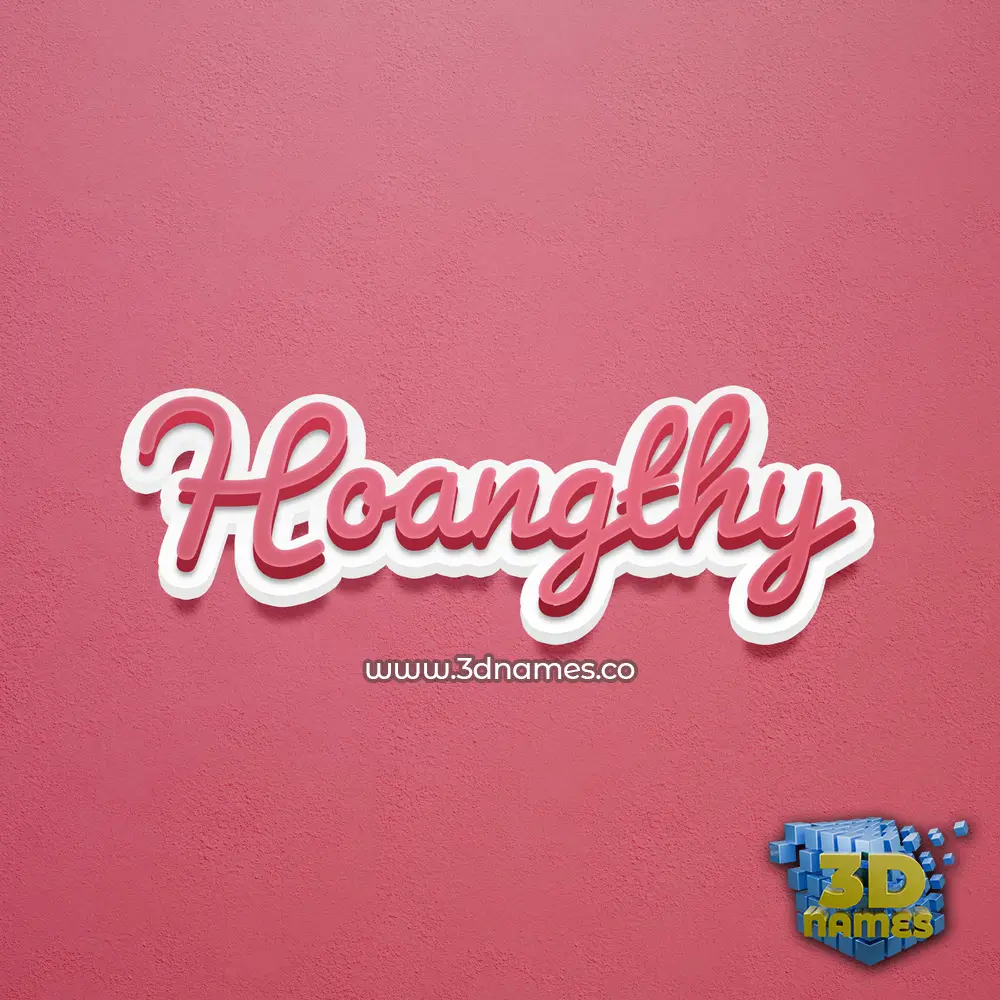 hoangthy in Red Scribble style - 3D name wallpaper