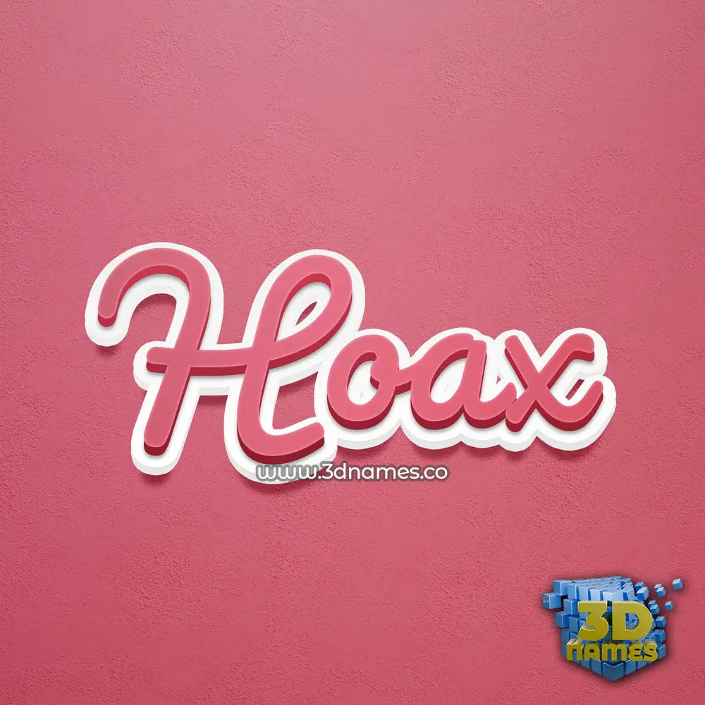 hoax in Red Scribble style - 3D name wallpaper