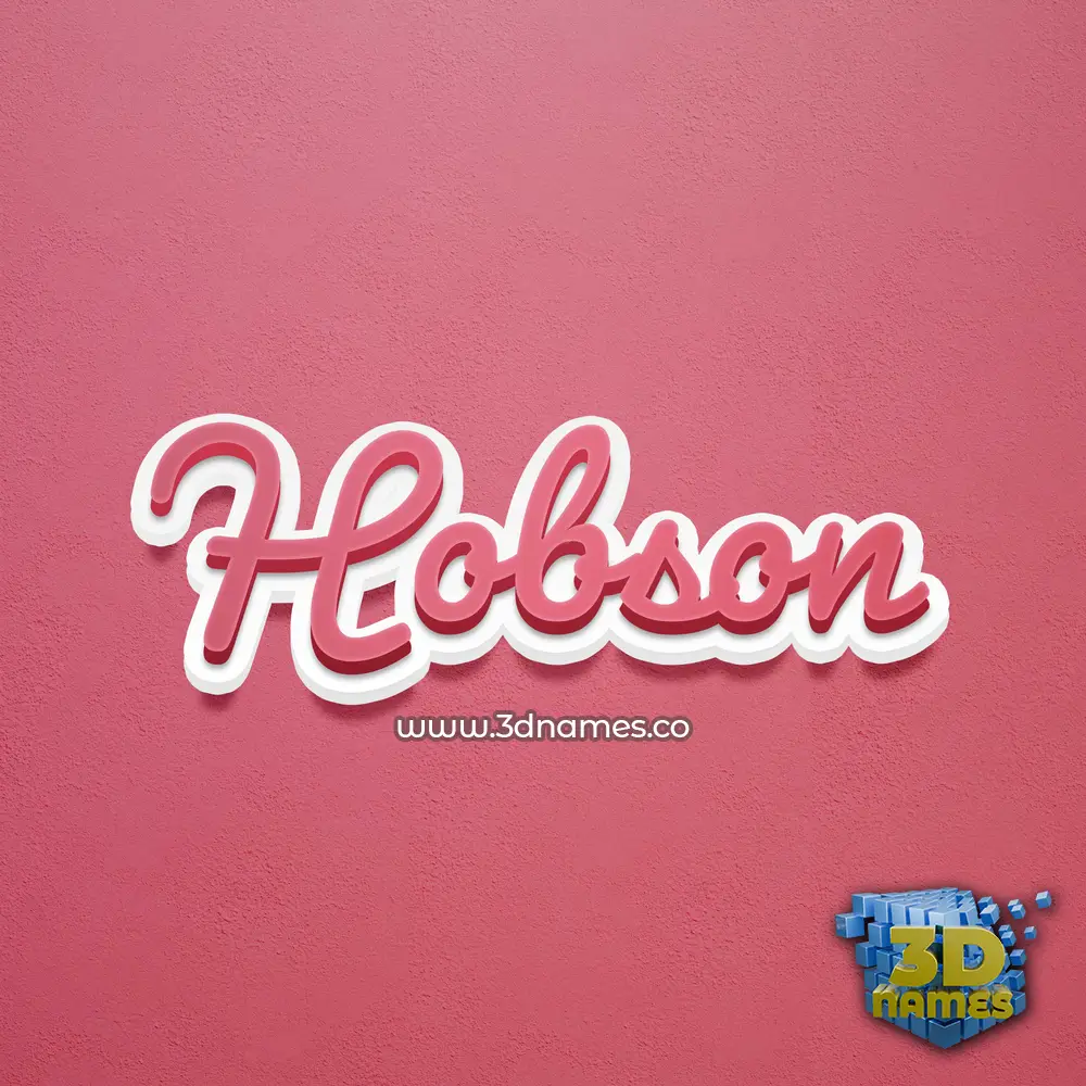 hobson in Red Scribble style - 3D name wallpaper