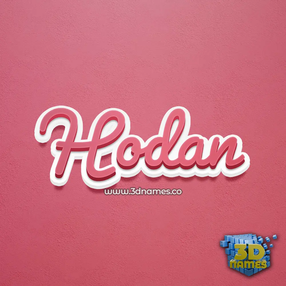 hodan in Red Scribble style - 3D name wallpaper