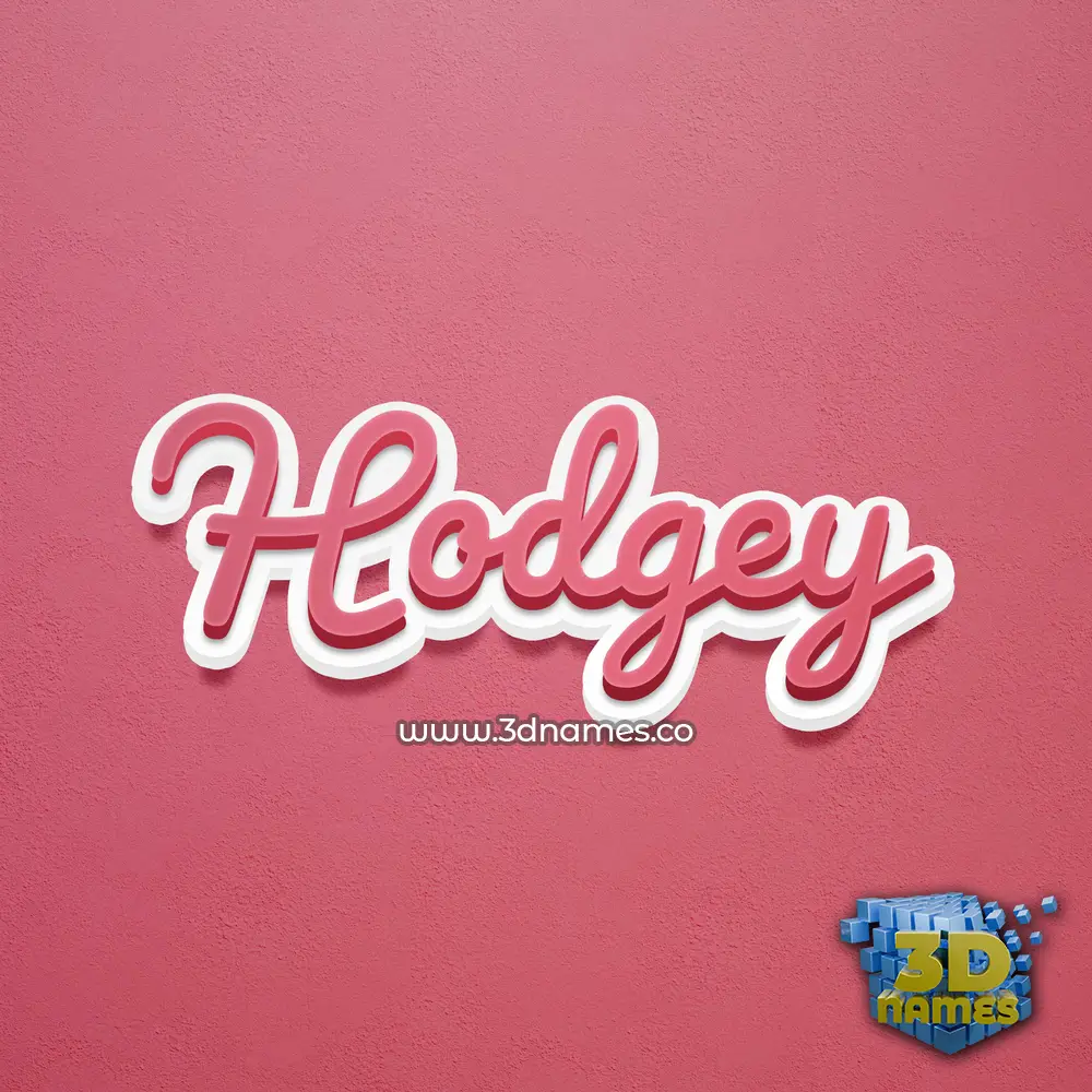 hodgey in Red Scribble style - 3D name wallpaper