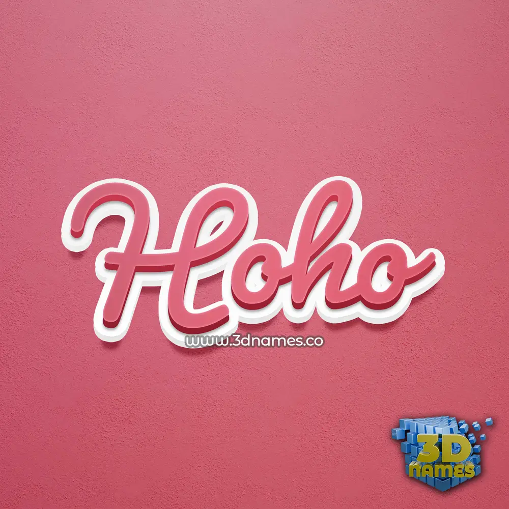 hoho in Red Scribble style - 3D name wallpaper
