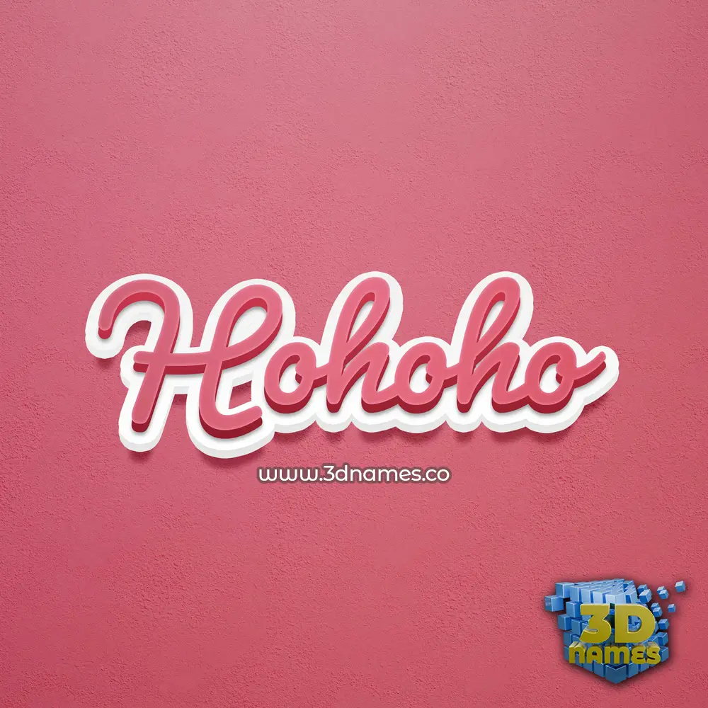 hohoho in Red Scribble style - 3D name wallpaper