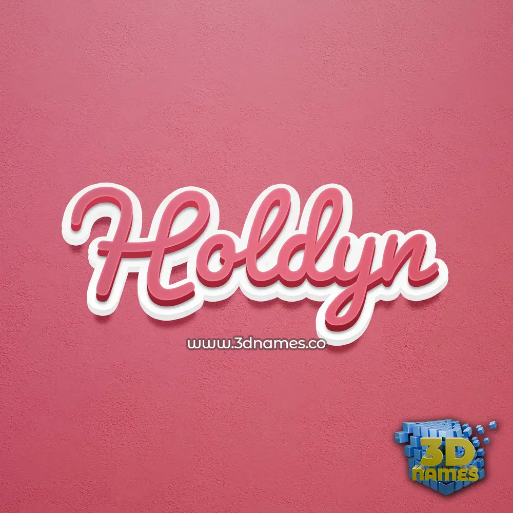 holdyn in Red Scribble style - 3D name wallpaper