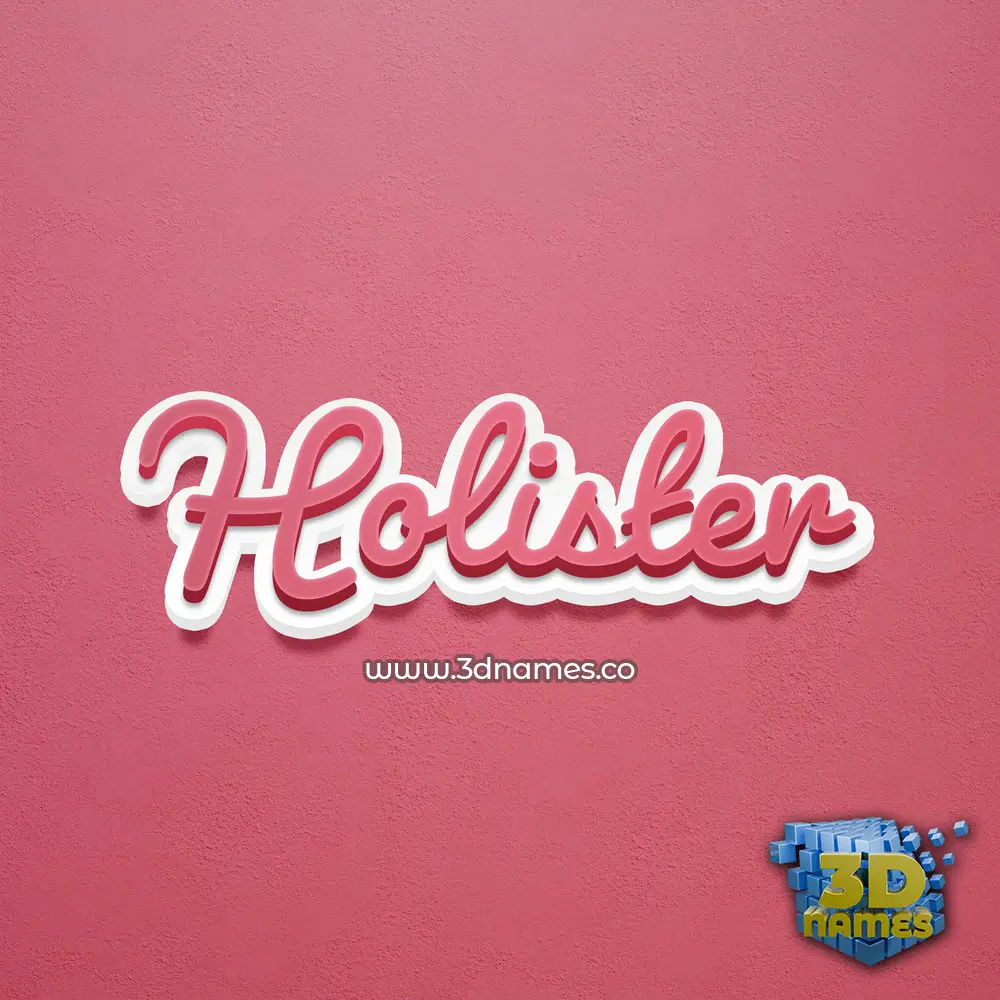 holister in Red Scribble style - 3D name wallpaper