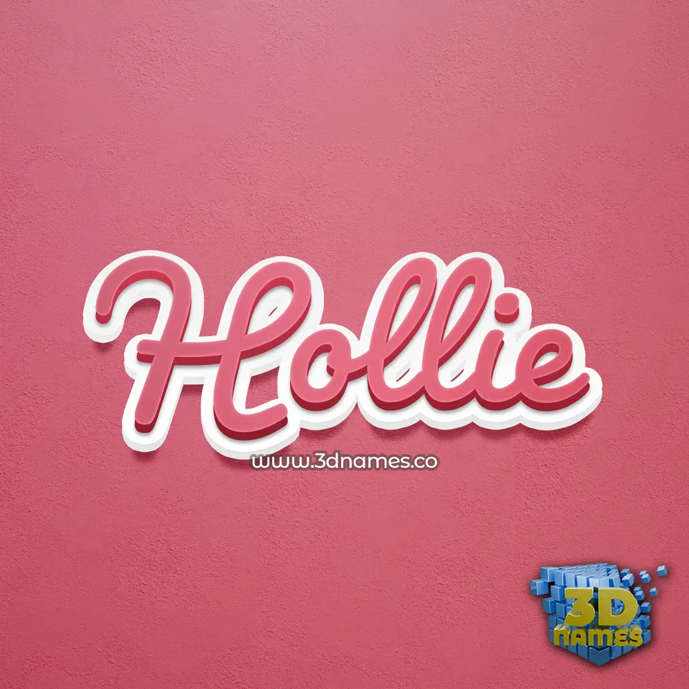 hollie in Red Scribble style - 3D name wallpaper