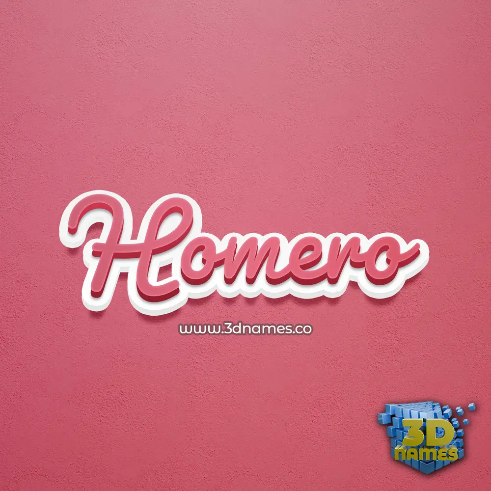 homero in Red Scribble style - 3D name wallpaper