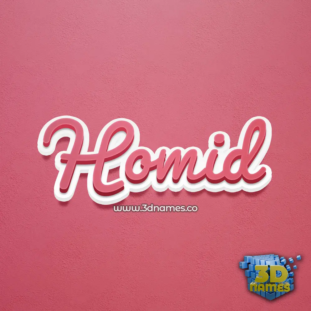homid in Red Scribble style - 3D name wallpaper