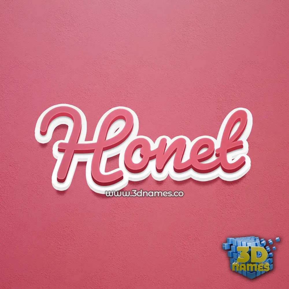 honet in Red Scribble style - 3D name wallpaper