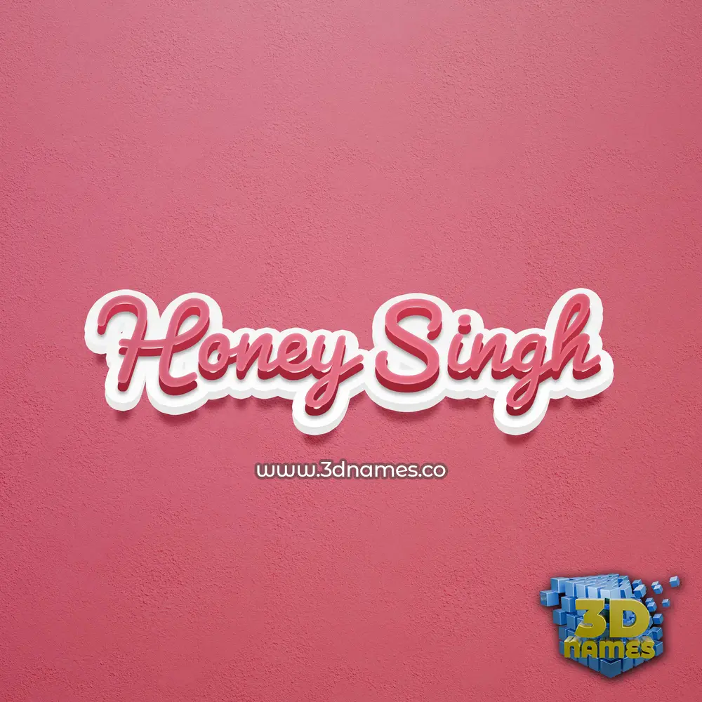 honey singh in Red Scribble style - 3D name wallpaper