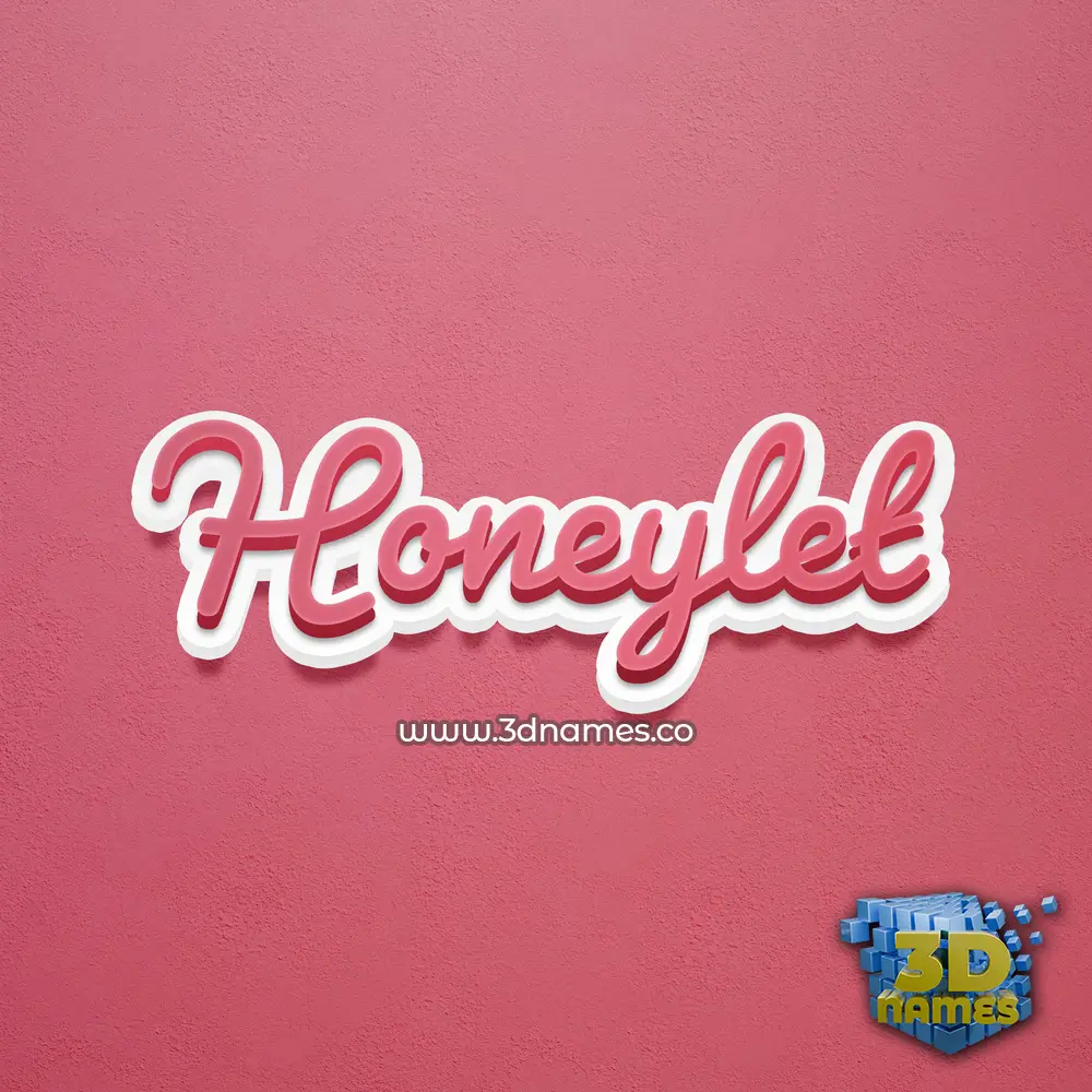 honeylet in Red Scribble style - 3D name wallpaper