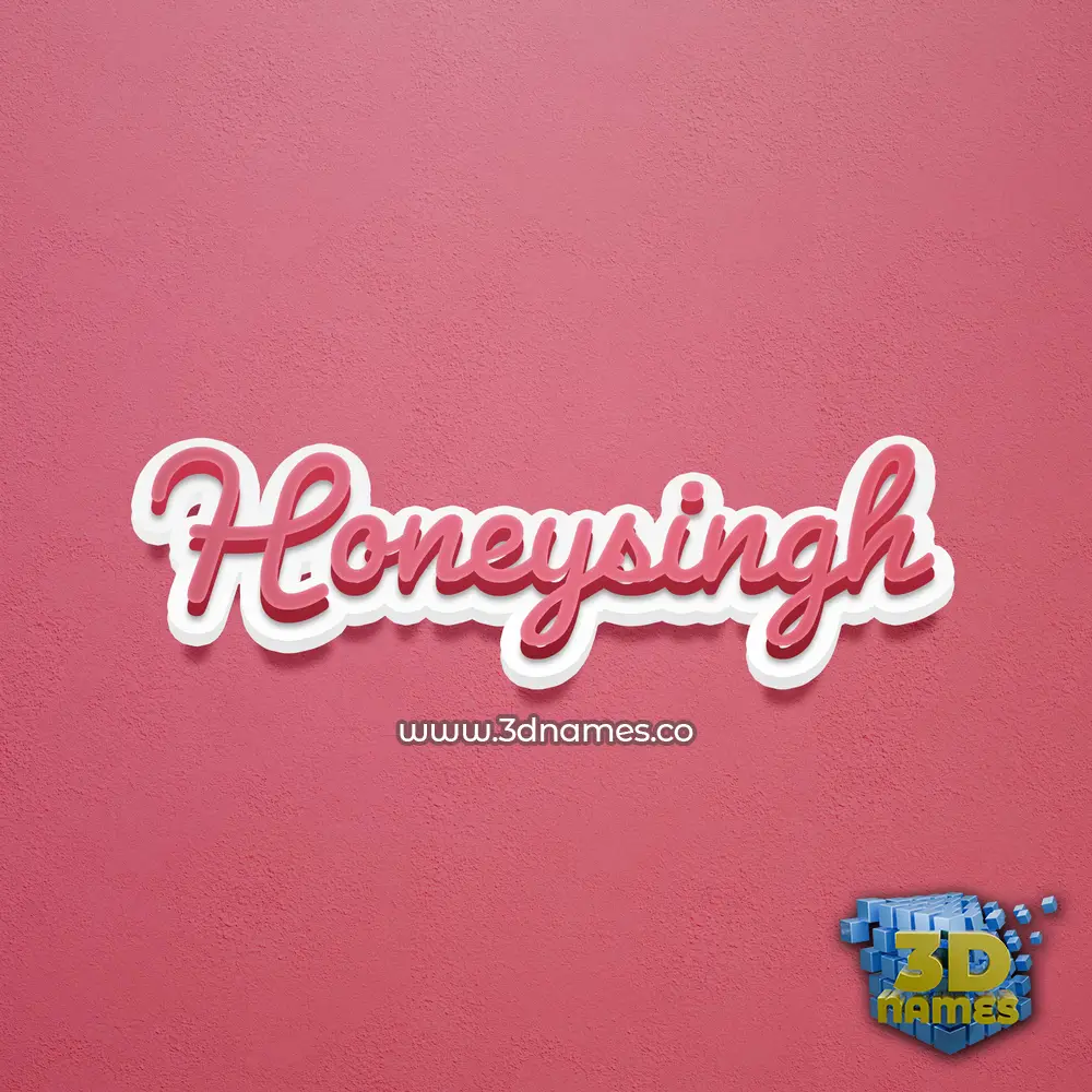 honeysingh in Red Scribble style - 3D name wallpaper