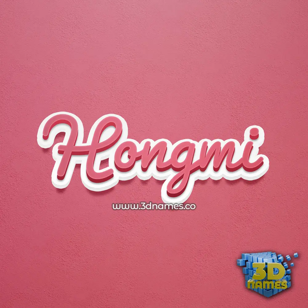 hongmi in Red Scribble style - 3D name wallpaper
