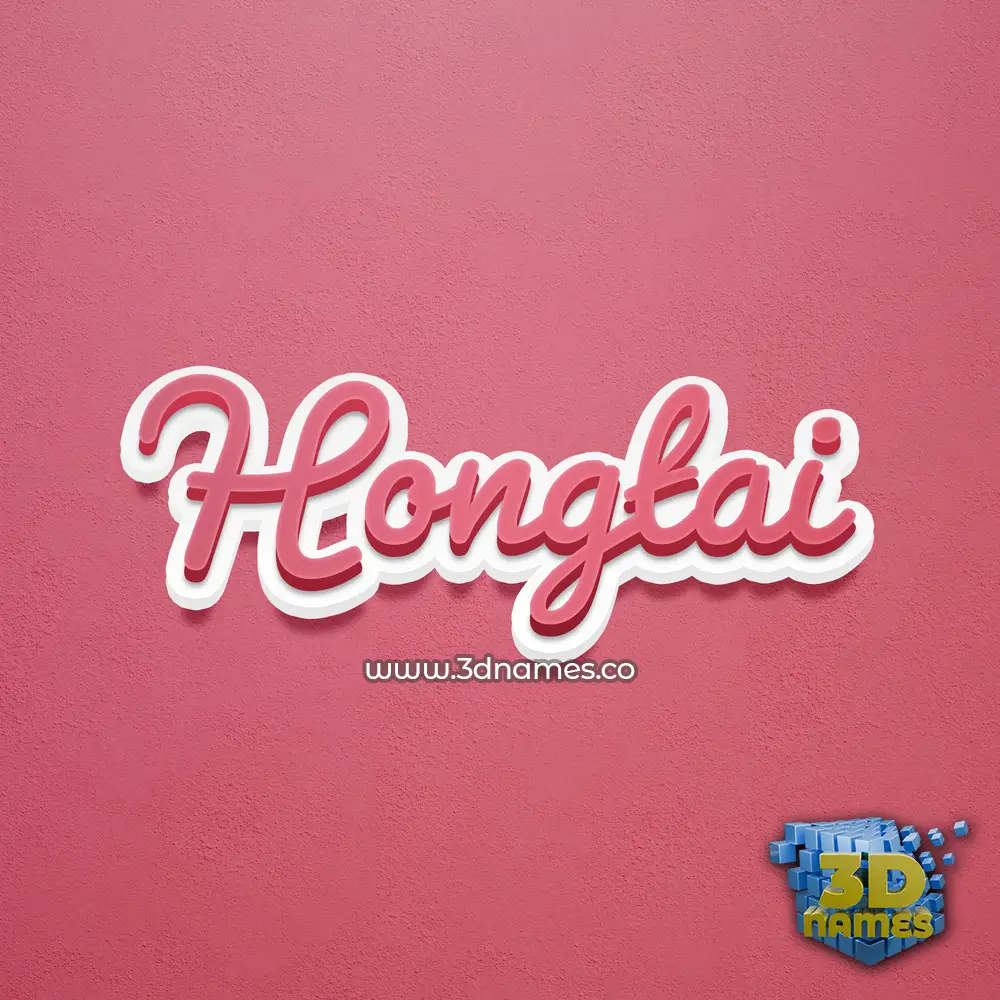 hongtai in Red Scribble style - 3D name wallpaper