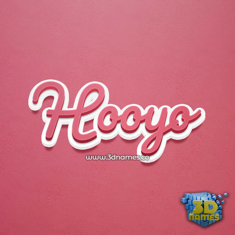 hooyo in Red Scribble style - 3D name wallpaper