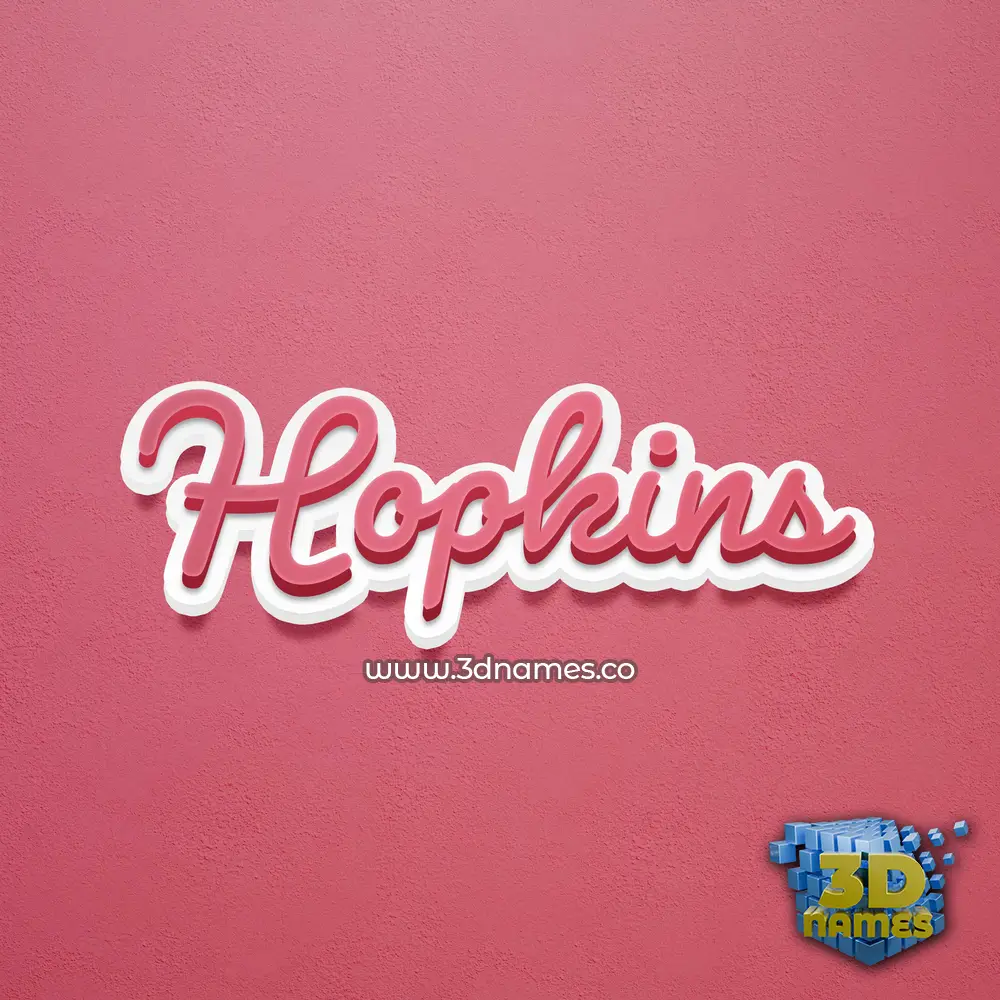 hopkins in Red Scribble style - 3D name wallpaper