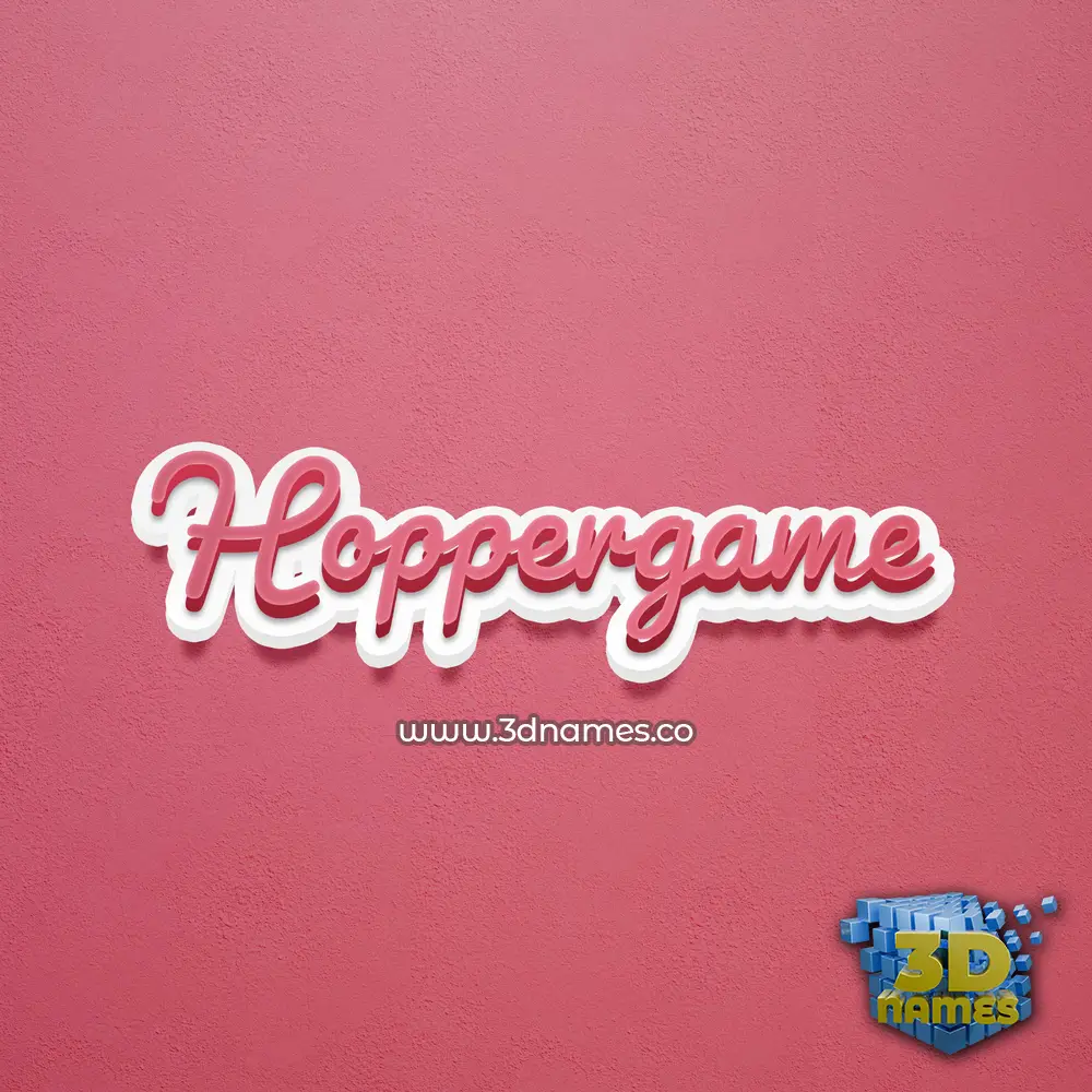 hoppergame in Red Scribble style - 3D name wallpaper