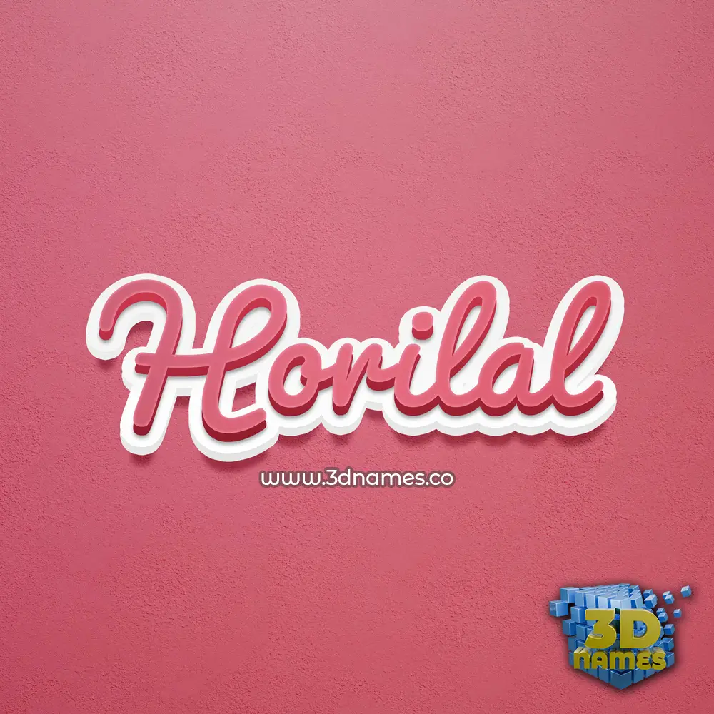 horilal in Red Scribble style - 3D name wallpaper