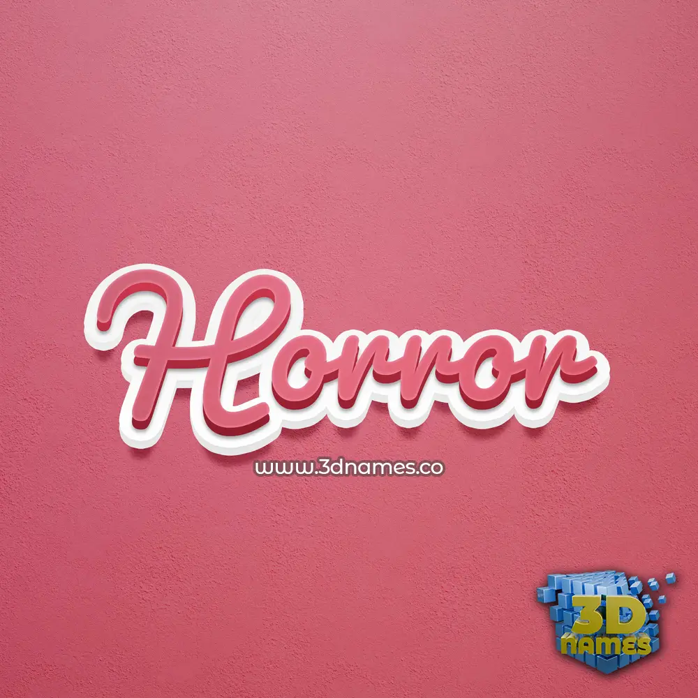 horror in Red Scribble style - 3D name wallpaper