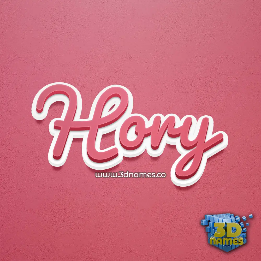 hory in Red Scribble style - 3D name wallpaper