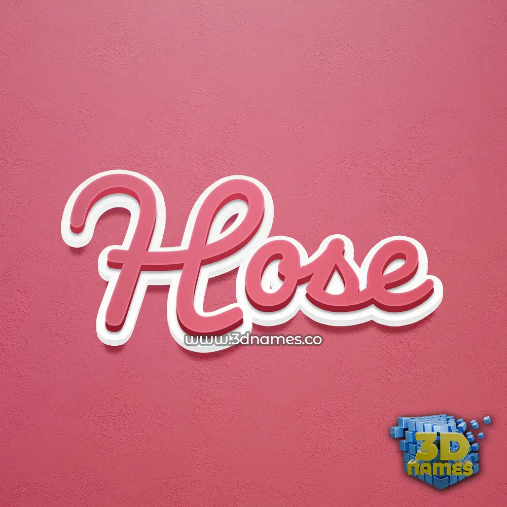 hose in Red Scribble style - 3D name wallpaper