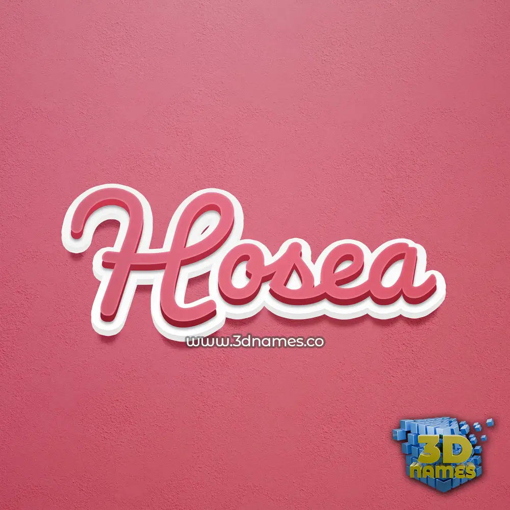 hosea in Red Scribble style - 3D name wallpaper