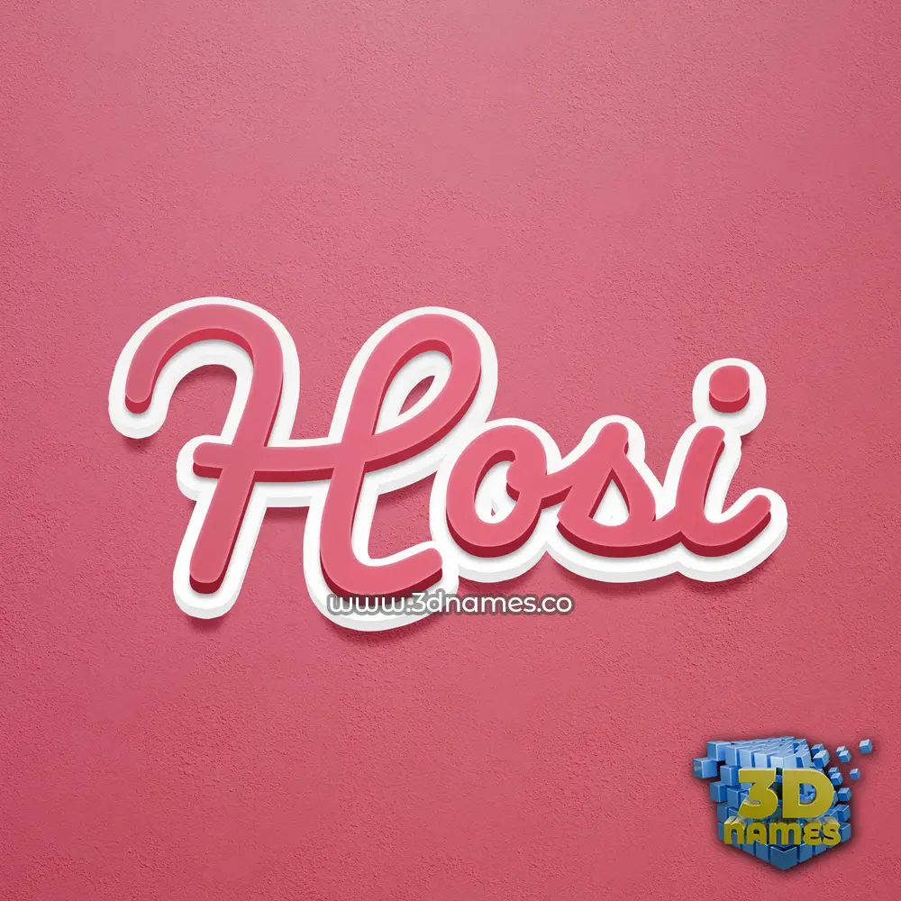 hosi in Red Scribble style - 3D name wallpaper