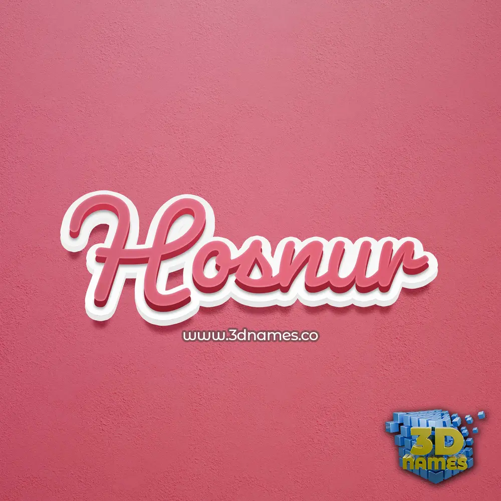hosnur in Red Scribble style - 3D name wallpaper