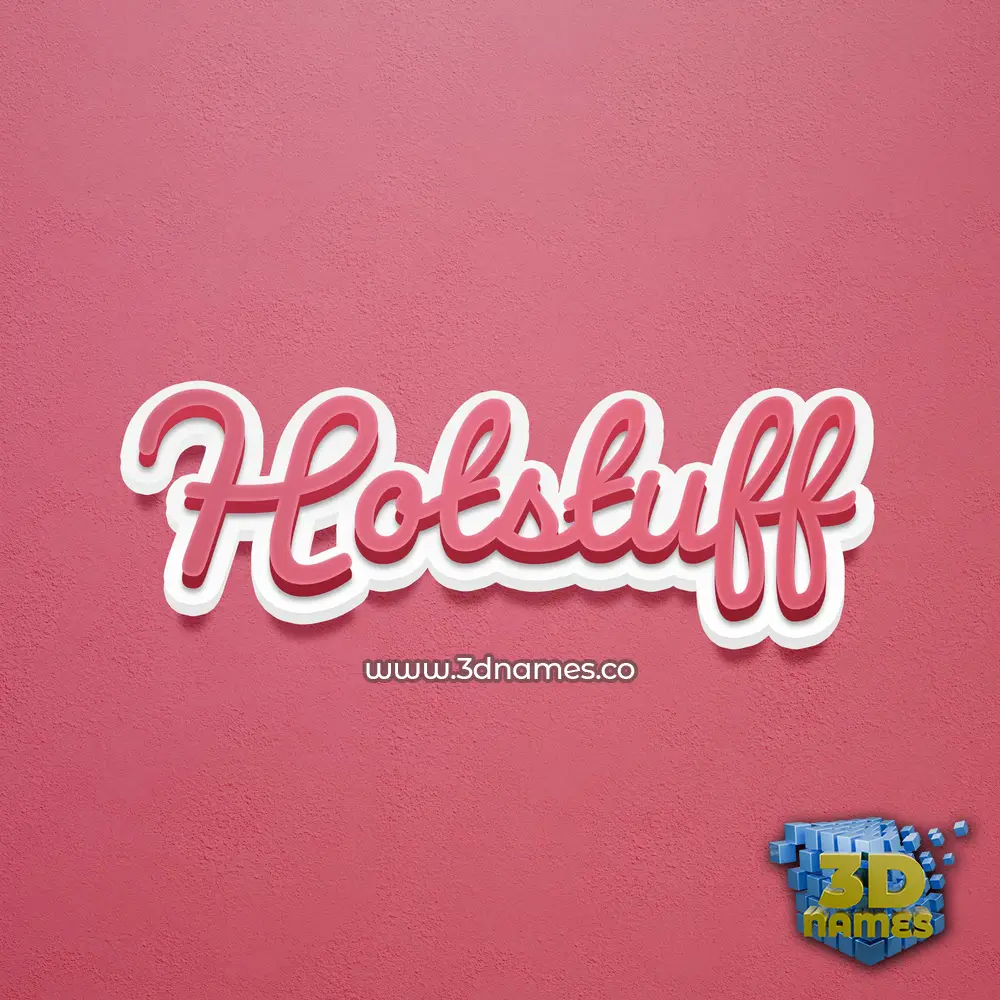 hotstuff in Red Scribble style - 3D name wallpaper