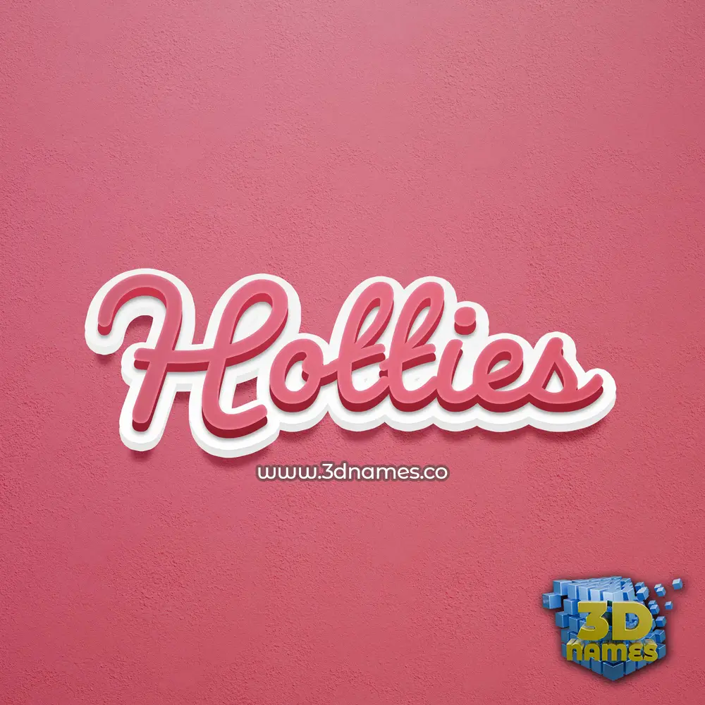 hotties in Red Scribble style - 3D name wallpaper