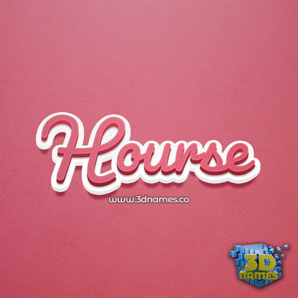 hourse in Red Scribble style - 3D name wallpaper