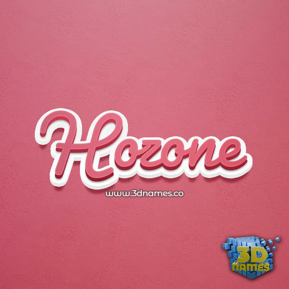 hozone in Red Scribble style - 3D name wallpaper