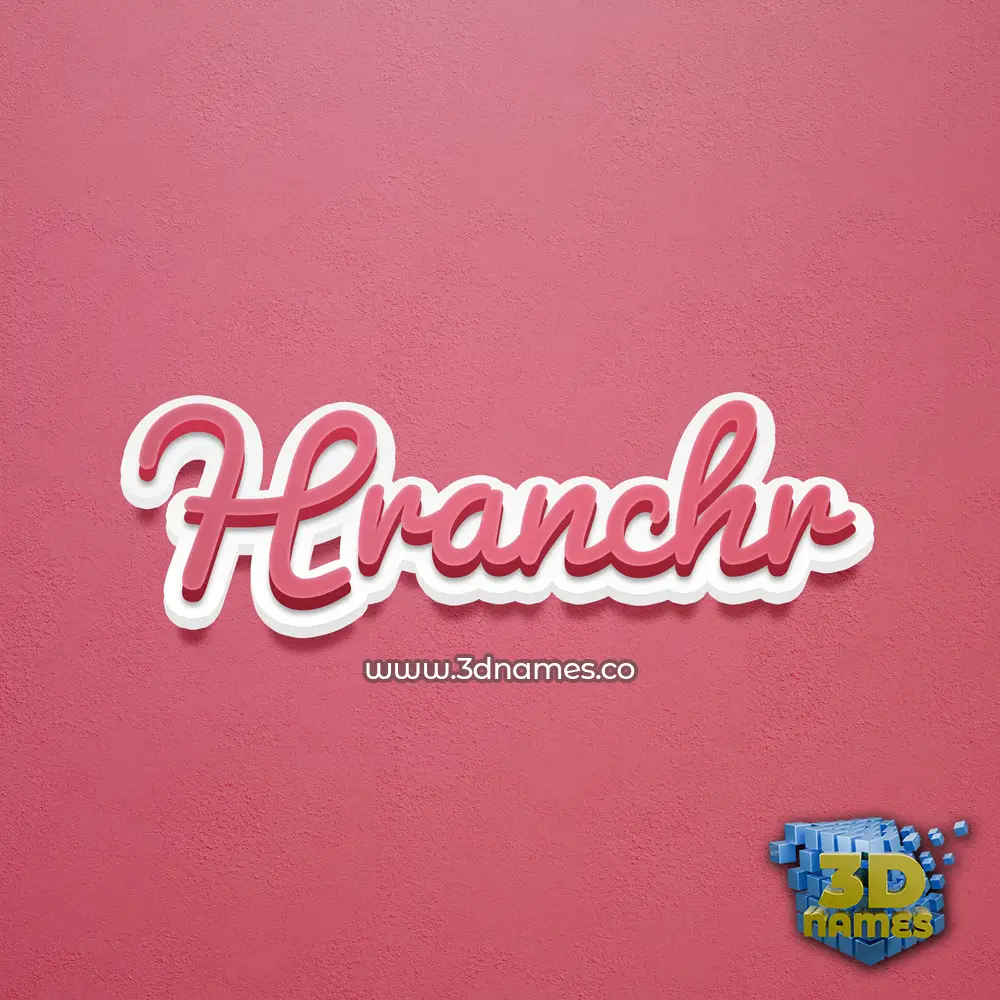 hranchr in Red Scribble style - 3D name wallpaper