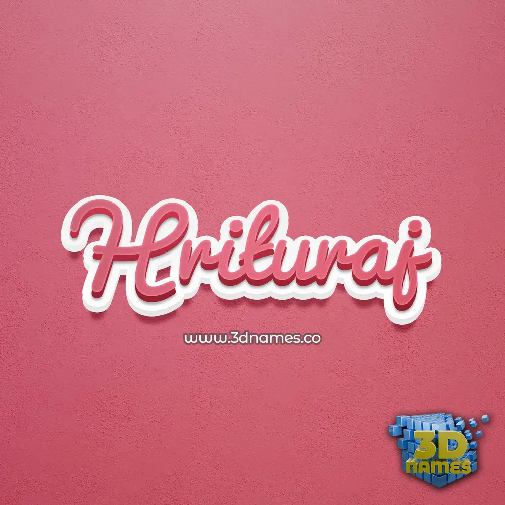 hrituraj in Red Scribble style - 3D name wallpaper